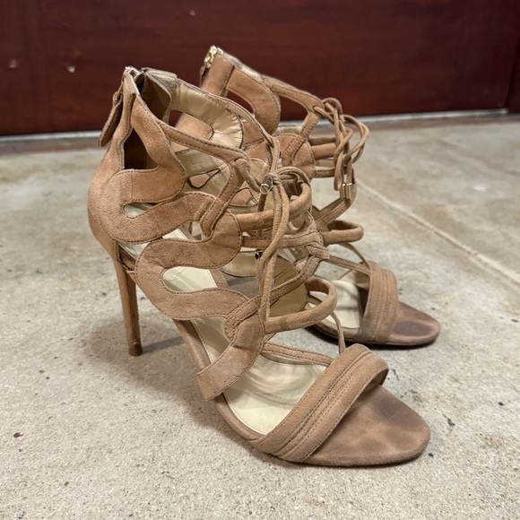 Alexandre Birman Suede Caged Cutout Heel - Picture 2 of 7